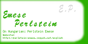 emese perlstein business card